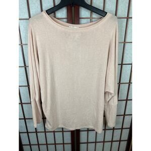 First Love Light Pink Dolman sleeve boat neck top size large